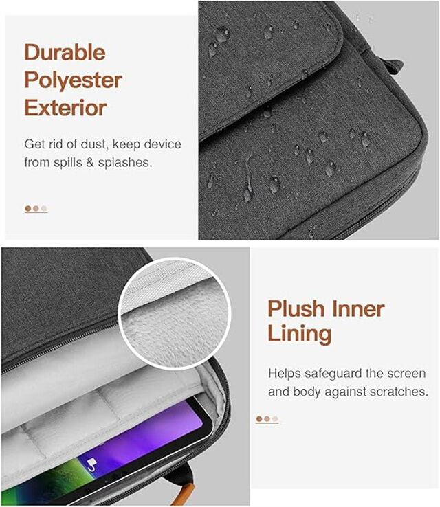 Tablet Sleeve Bag Handle Carrying Case with Shoulder Strap for iPad/Samsung